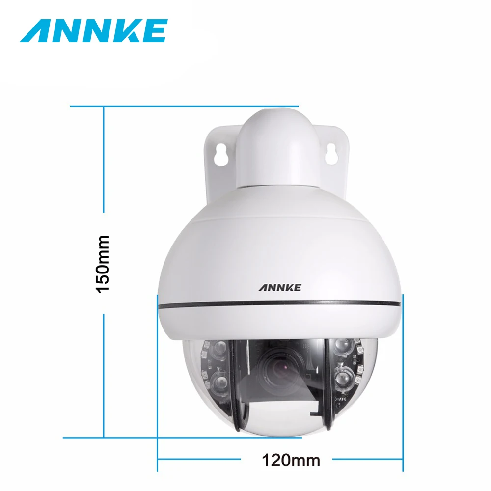 ANNKE HD 720P Mini 3X Zoom PTZ IR камера ночного видения с защитой от атмосферных воздействий