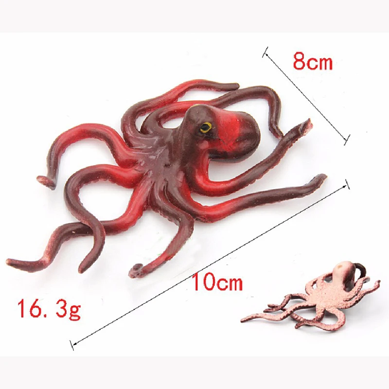 Осьминог модель Sea Life Devilfish 3 шт. мягкое тело игрушки Фигурки Модель ПВХ Пластик