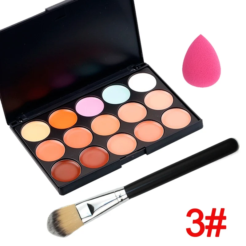Профессиональный консилер 15 цветов палитра Кисть для макияжа симпатичная