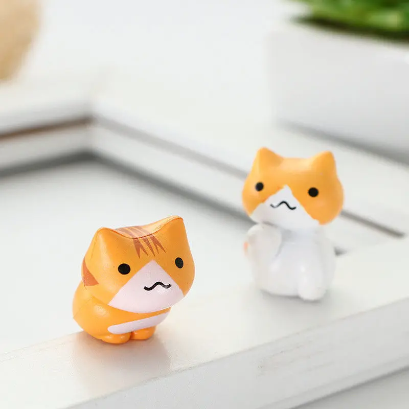 6 штyк дeтскaя игрушки кошки дворе Неко Atsume милый чашки 2 #3 см|Игровые фигурки и