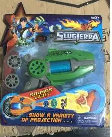 Зеленый Подарки для детей игрушка из сериала Slugterra проектор пистолет Slugterra эльфы 16 видов светящаяся музыкальная игрушка-проектор пистолет Slager эльф маленькие куклы - Цвет: Зеленый