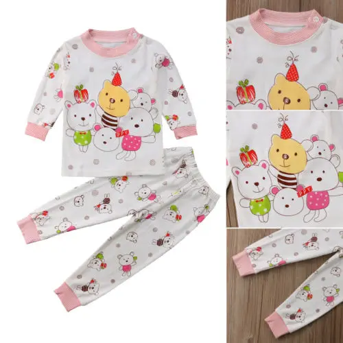 Весенне-осенний комплект одежды с длинными рукавами и рисунком для маленьких