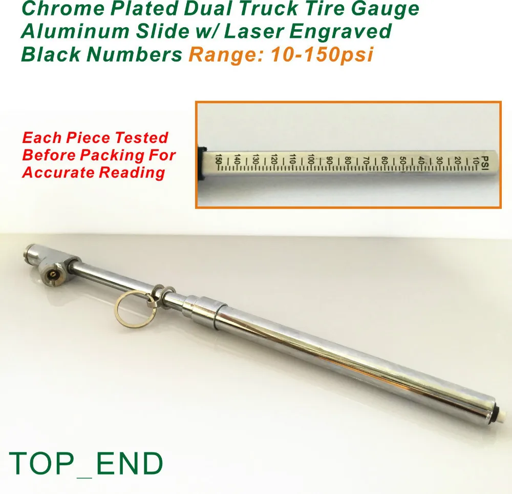 Бесплатная доставка 1 шт. хромированная двойная головка для давления в шинах
