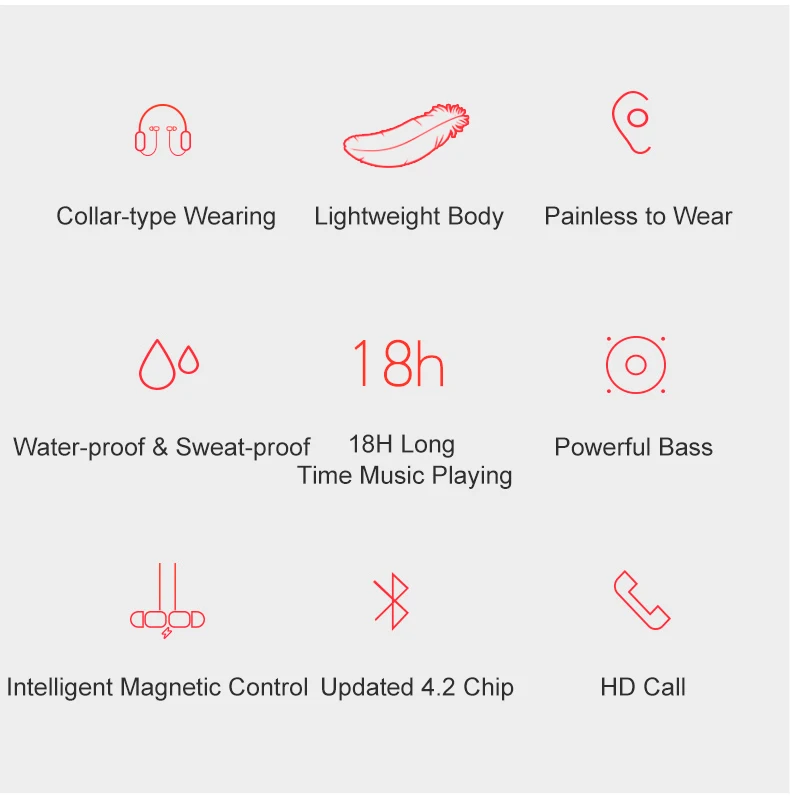 Волшебные музыкальные спортивные bluetooth-наушники, шейные Беспроводные наушники с TF слотом для карт, MP3 с микрофоном для телефона, планшета, ПК