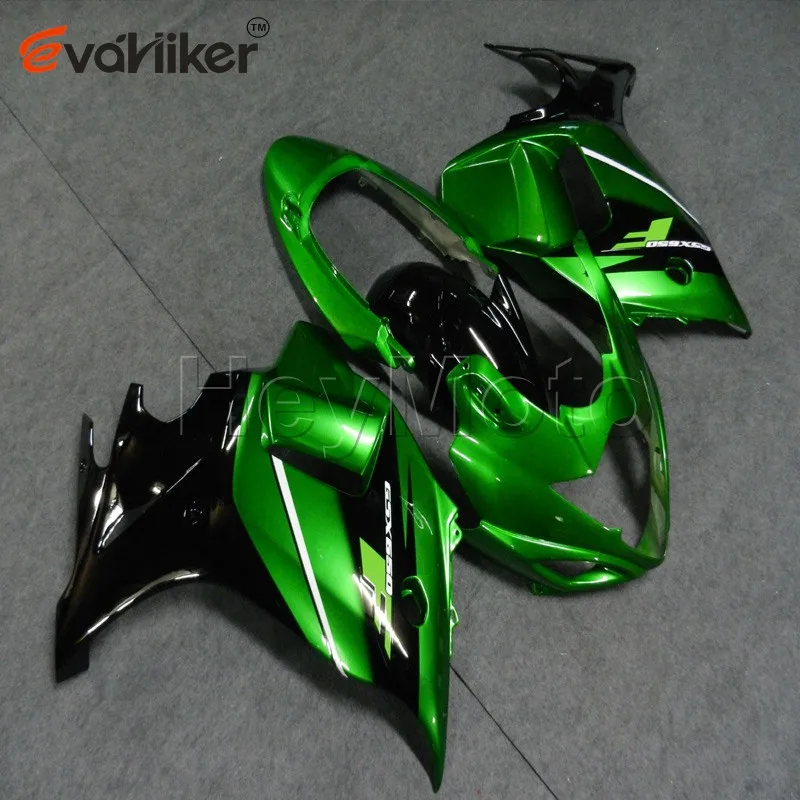 Пользовательские мотоцикла обтекателя Для GSX650F 2008-2012 2008 2009 2010 2011 2012+ 5 подарки+ Зеленые ABS Пластик кузов