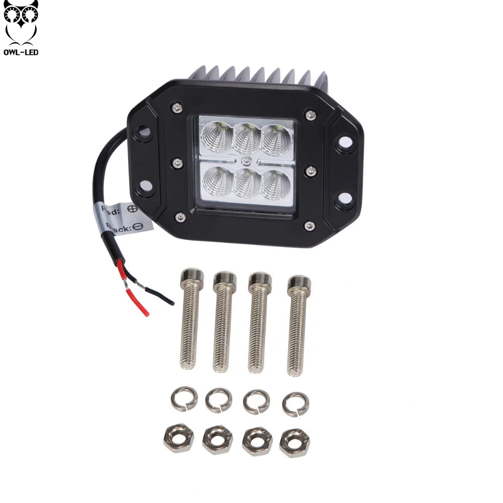 2 шт 18 W место наводнение светодиодные панели заподлицо Led стручки Off Road резервного