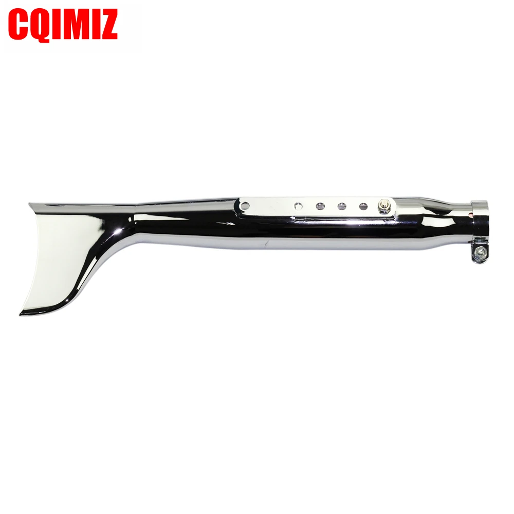 1 Pair Universal 21'' Chrome Fish Tail Motorcycle Exhaust Muffler For Harley Chopper Bobber Cafe Racer Vintage Silencer |