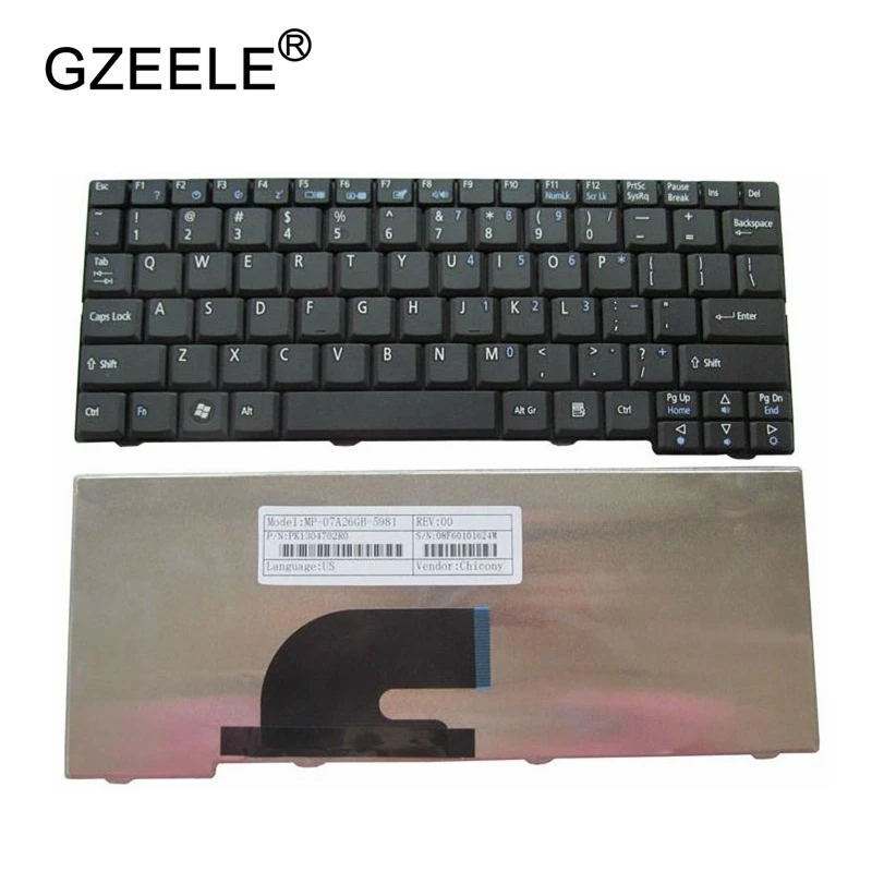 Клавиатура GZEELE для ACER Aspire One новая модель D150 D250 KAV10 KAV60 A110 KAVA0 ZG5 ZG8 523H P531H клавиатура