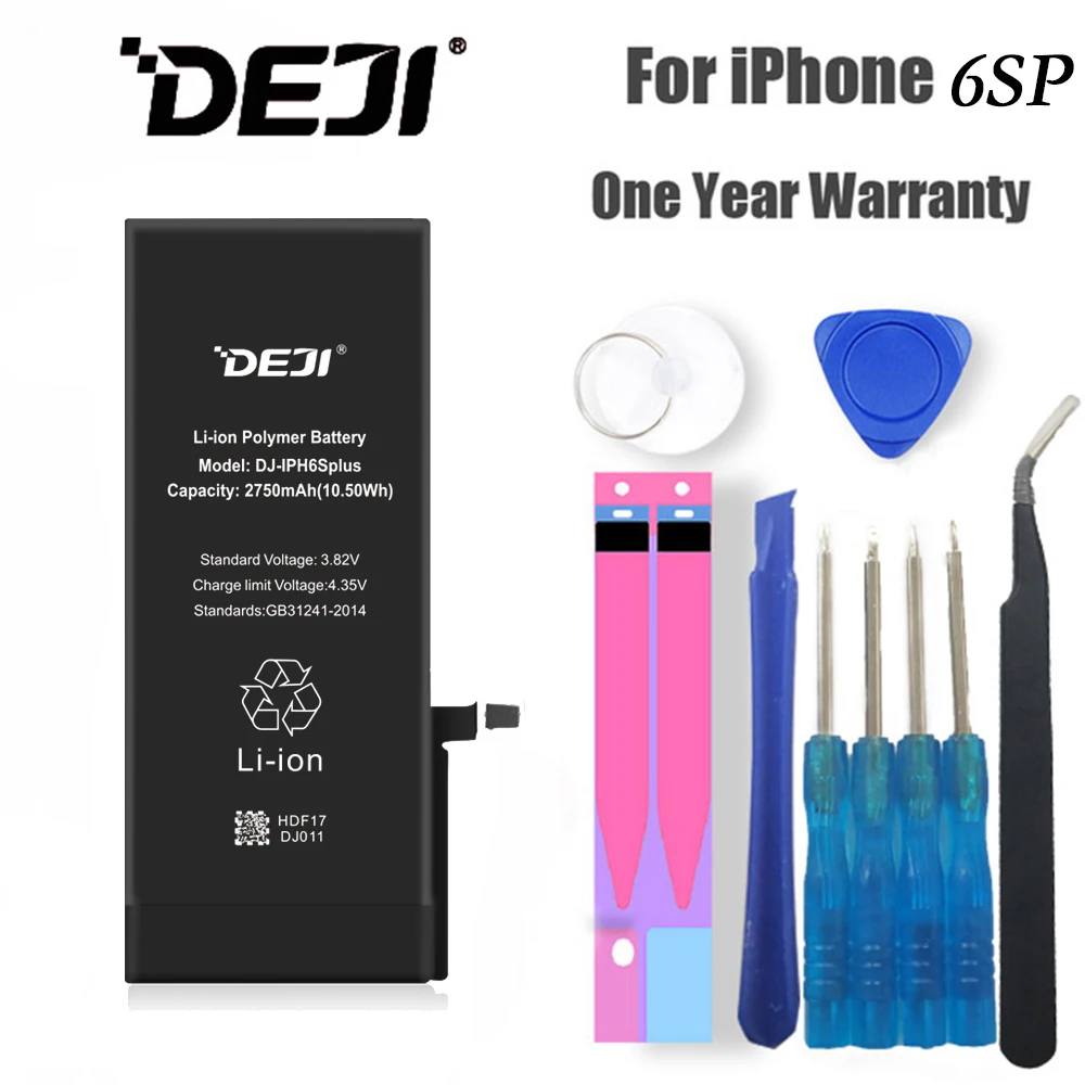 Литий полимерный аккумулятор DEJI для iPhone 6SP 2750 мАч|Аккумуляторы мобильных