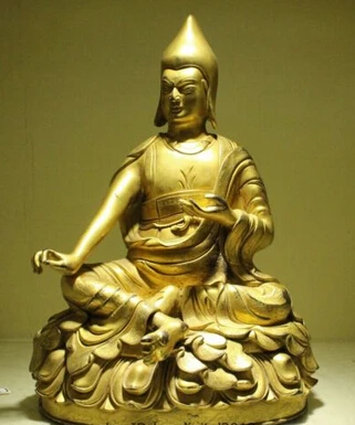 Медные латунные китайские ремесла Азиатский 12 &quotСтарый тибетский буддистский