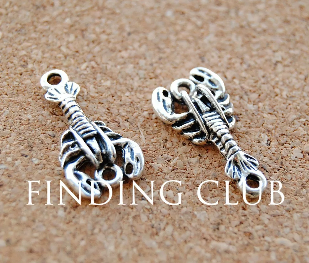 30 pcs Silver Color Lobster Charms DIY Metal Bracelet Necklace Jewelry Findings A930 | Украшения и аксессуары