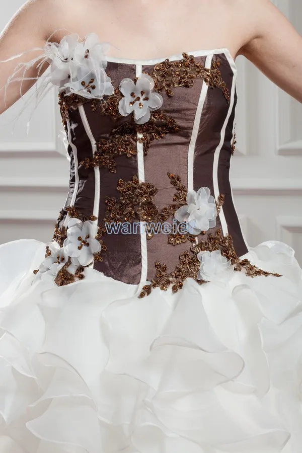 free shipping 2016 new design hot seller handmade flowers small train bridal gown married high-end customize size wedding dress | Свадьбы и