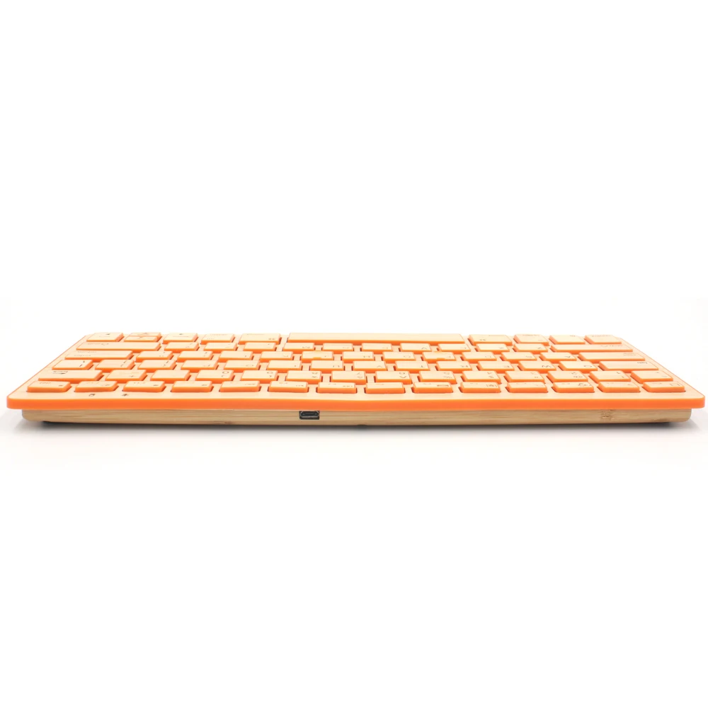 Techase Bluetooth клавиатура Bamboo беспроводной мини Teclado тонкий игровой Sem Fio деревянный