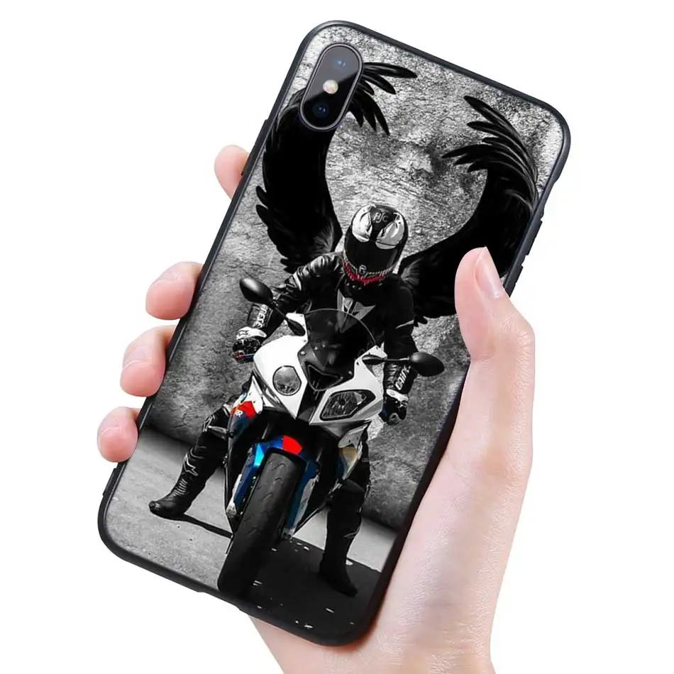 010 Силиконовый черный чехол для iPhone 11 Pro XR X XS MAX 7 8 6 6S Plus 5 5S SE 7Plus 8Plus мобильный телефон moto Cross moto rcycle sports - Цвет: 010