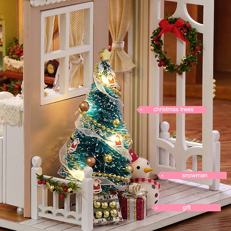 Ручной работы 3D Деревянный кукольный домик Модель DIY моделирование Miniatura