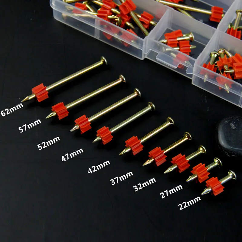 

free shipping one set High intensity shoot nail cement nail wall nails woodworking nail 22mm-62mm