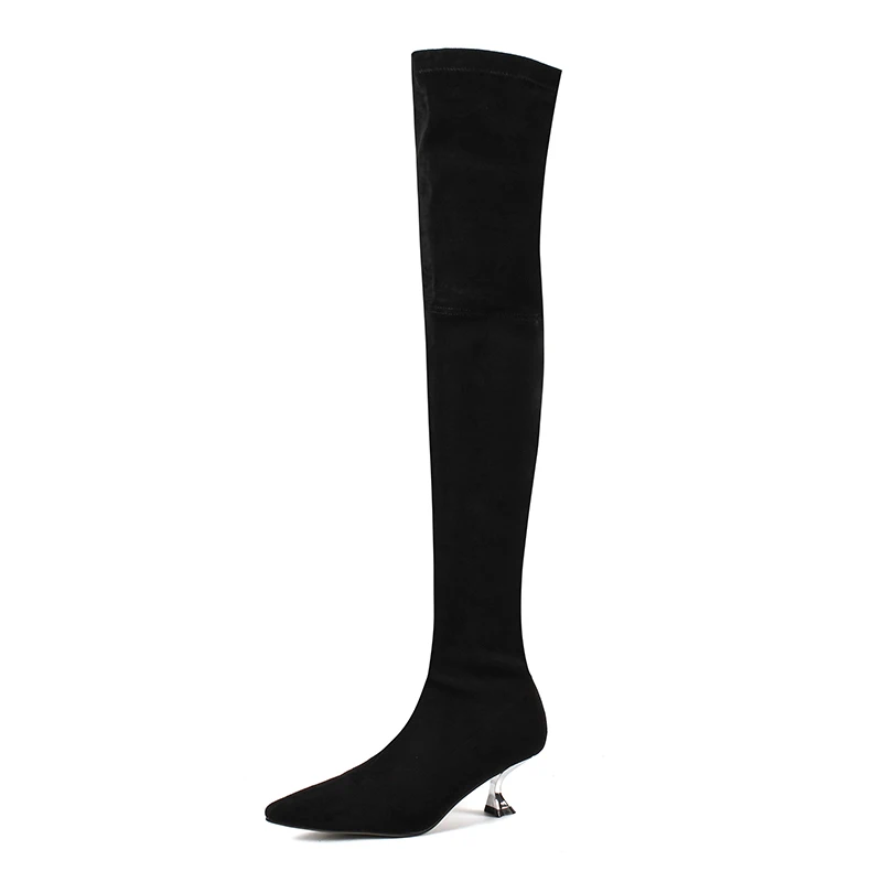 AnmaiRon/женские ботиночки 2018 zapatos de mujer Женские сапоги bella hadid Сапоги выше колена с