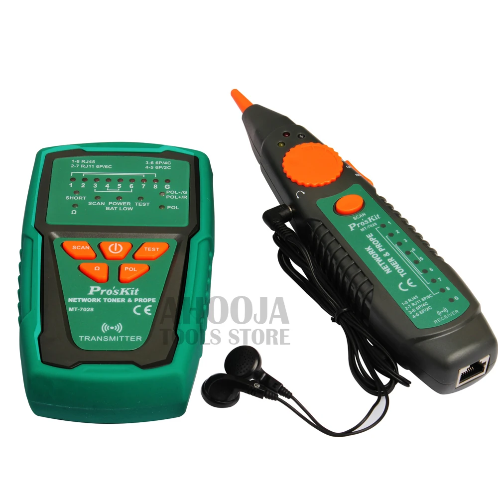 Pro'sKit MT-7028 аудио сетевой Тест линии er трекер сетевой Datacom Аудио Видео ТВ кабель дефект тест детектор инструмент