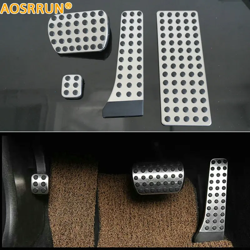 Педаль тормоза акселератора AOSRRUN из нержавеющей стали для Mercedes Benz C E GLK SLK CLS SL Class