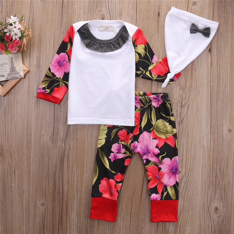 Винтаж Новорожденных Девочек Одежда Устанавливает Лоскутное Топы Носить Одежду