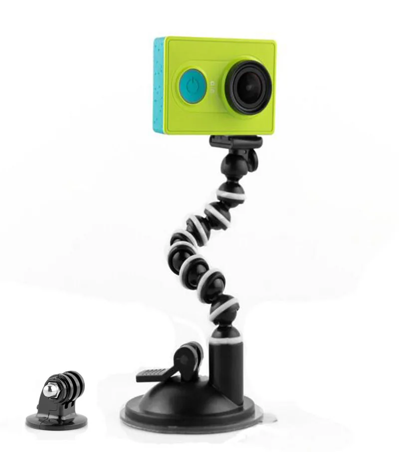 Гибкий автомобильный держатель на присоске крепление Осьминог присоска для GoPro
