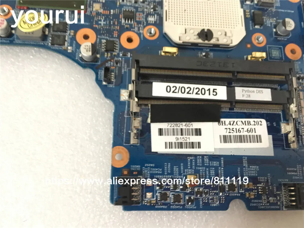 yourui For Motherboard 722821-501 722821-001 722821-601 Fit HP PROBOOK 455 G1 48.4ZC04.011 Series Notebook PC system board | Компьютеры и