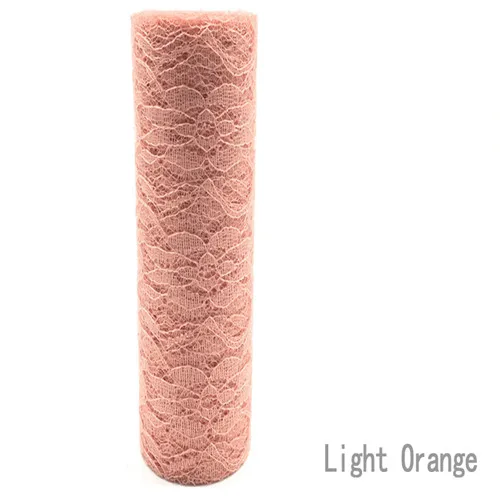 Light orange 30 см x 10 ярдов рулон Кружева Тюль ткань тюль рулон для юбки пачки стол бегун стул пояс свадебное украшение Diy подарки лук - Цвет: Light orange