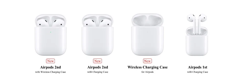 Apple AirPods 2nd, чехол для зарядки, наушники, оригинальные Bluetooth наушники для iPhone 11, XR Plus, iPad, MacBook, Apple Watch