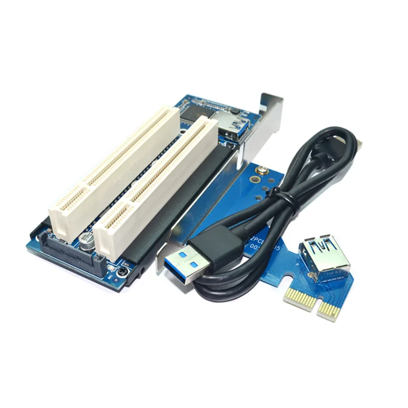 Настольный Pci-Express Pci-E к Pci адаптер карта Pcie двойной слот расширения Usb 3 0 добавить