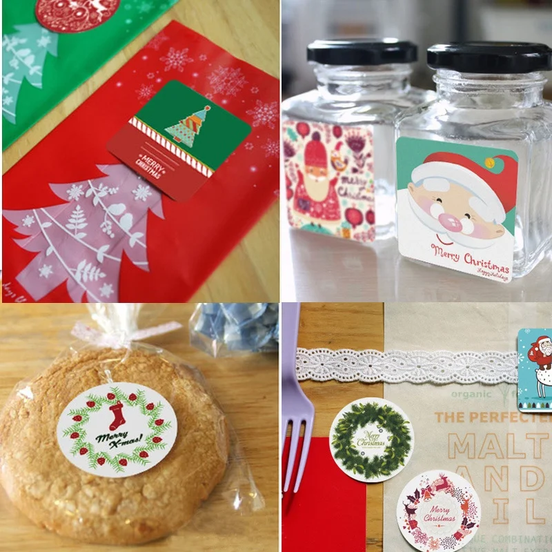 38 шт. пакеты для печенья Стикеры рождественские свитеры с Стиль Скрап Бумага s