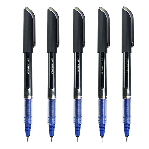 Гладкий супер хороший! Германия Staedtler 0,5 мм гелевая ручка Синие жидкие чернила для письма Наконечник иглы канцелярские принадлежности для студентов, офиса, школы - Цвет: 5pcs