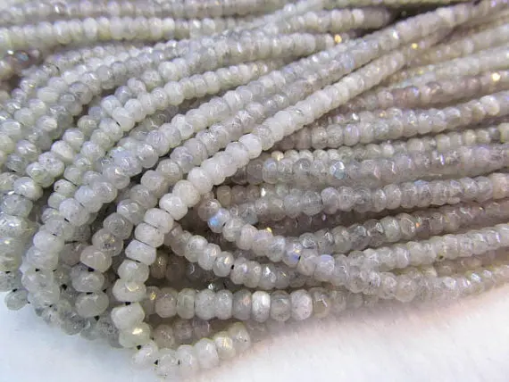 

high quality 3x5mm 2strands genuine labradorite beads rondelle abacus faceted blue jewelry beads