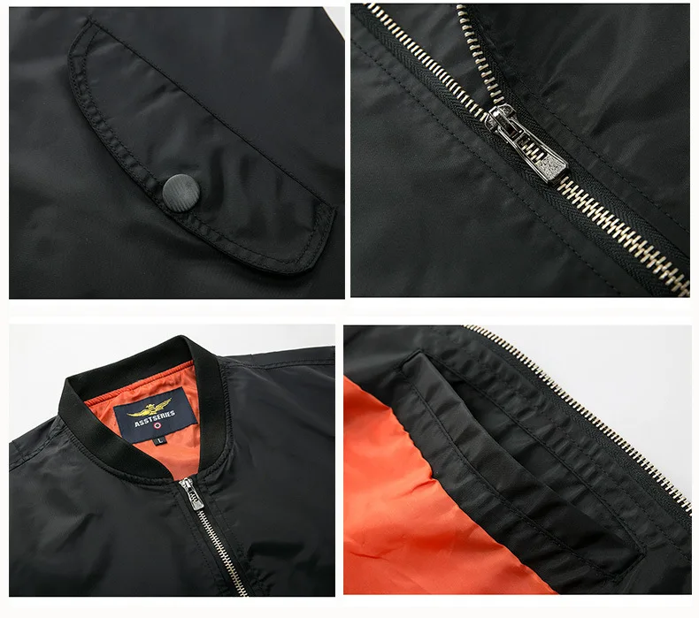 Back Painting USA Army Flight Bomber Jacket Military Mens Winter Wool Coat Stand Collar Men Thicken | Мужская одежда