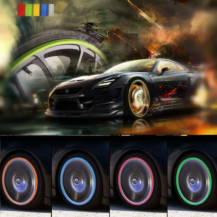 2015 горячая распродажа 8 метров автомобильная наклейка на ступицу колеса (без