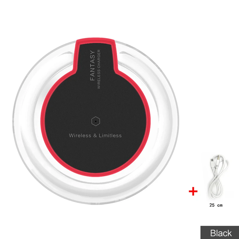 5 Вт Быстрое беспроводное зарядное устройство Qi для samsung S9 S8 Plus Note 9 8 S7 Edge USB QC3.0 Беспроводная зарядная подставка для iPhone X XS Max XR 8 Plus - Тип штекера: Black