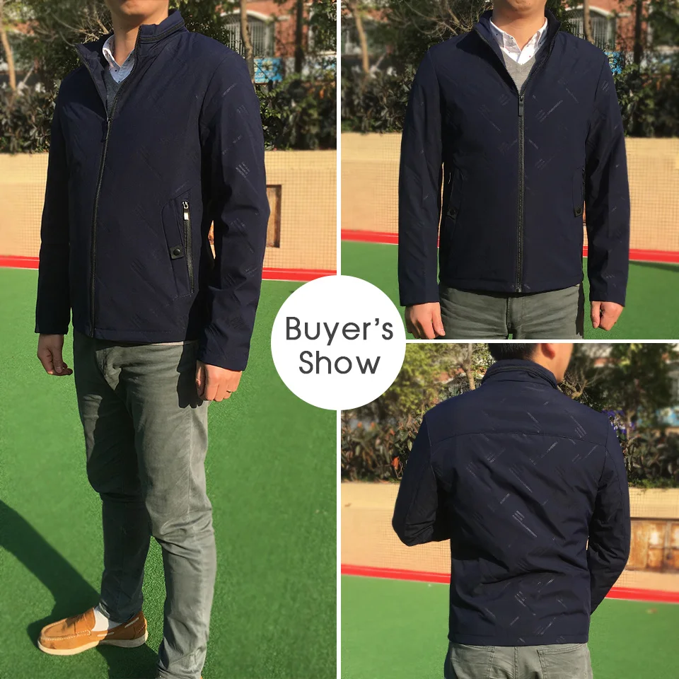 Мужская Новинка 2019 весна осень хлопок Классическая куртка пальто мужской