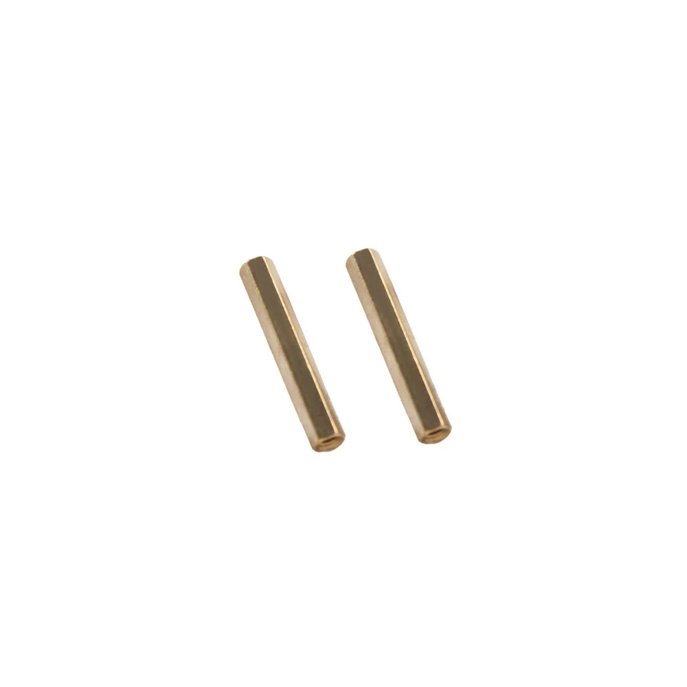 

8pcs/lot M3 M4 25mm to 50mm Gold Color screw Double Pass Copper Hexagon Type Security