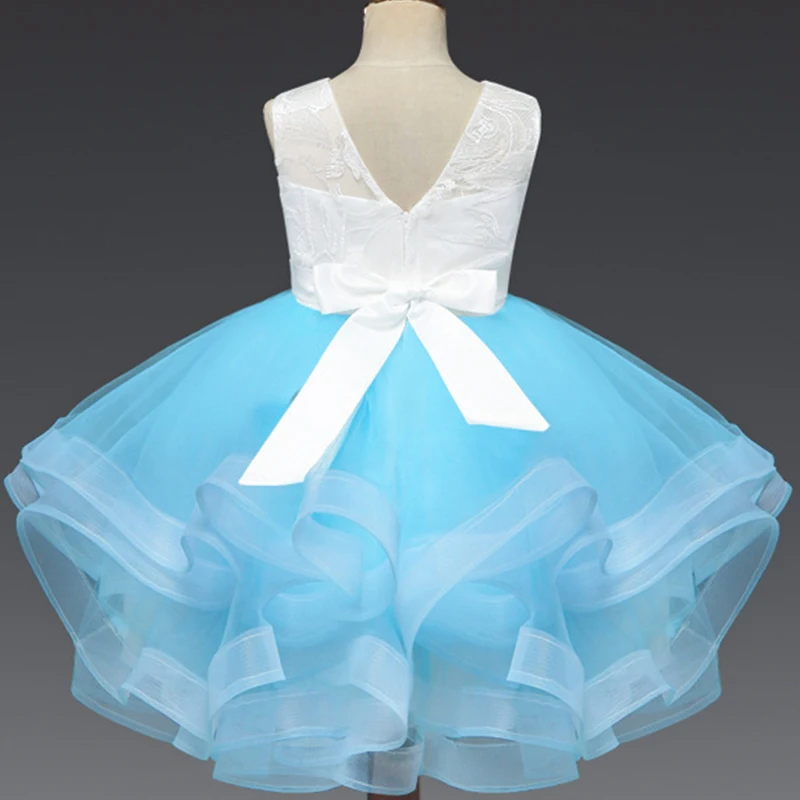 Pretty bowtie Satin Flower Girls Dresses white &amp black Lace 2018 Beaded Appliqued For Kids Prom girls | Детская одежда и обувь