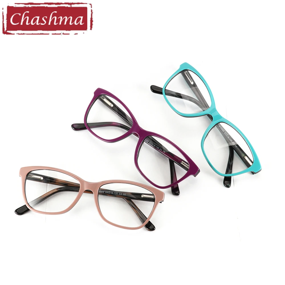 Женские очки Chashma брендовые из ацетатного материала модные трендовые стильные