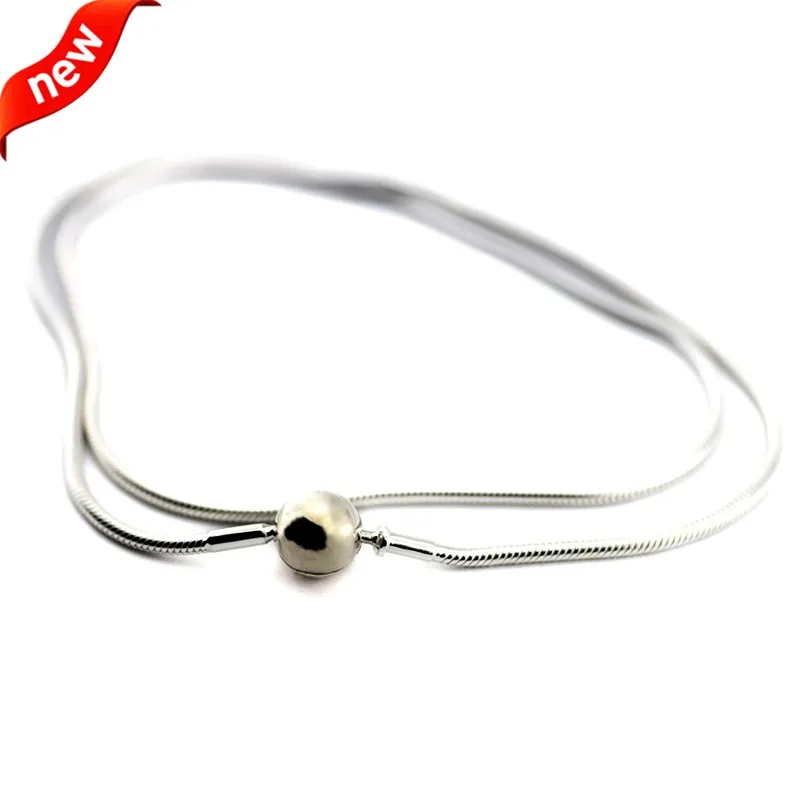 

QANDOCCI 925 Sterling-Silver-Jewelry Necklaces for Women DIY Jewelry Essence Necklace DIY Fits Essence Beads Charm