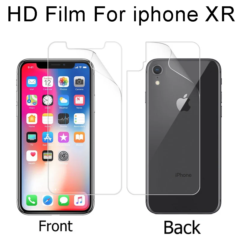 Передняя + задняя глянцевая пленка для Apple Iphone XS max XR A1921 A1920 A1984 матовая