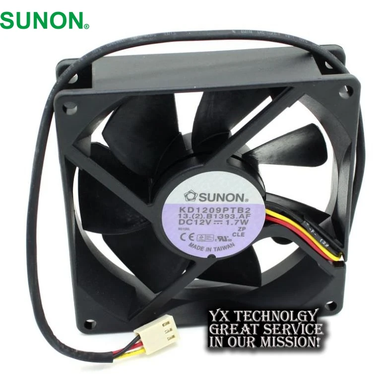 Новый трехпроводной скоростной охлаждающий вентилятор SUNON 9225 KD1209PTB2 DC12 в 1 7 Вт 90 мм