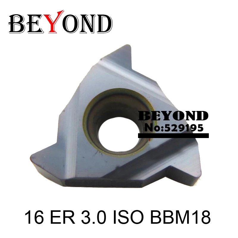 

BEYOND 16 ER 3.0 ISO BBM18 16ER 3.0ISO processing Steel and Stainless 10pcs Carbide Inserts CNC Turning Tools