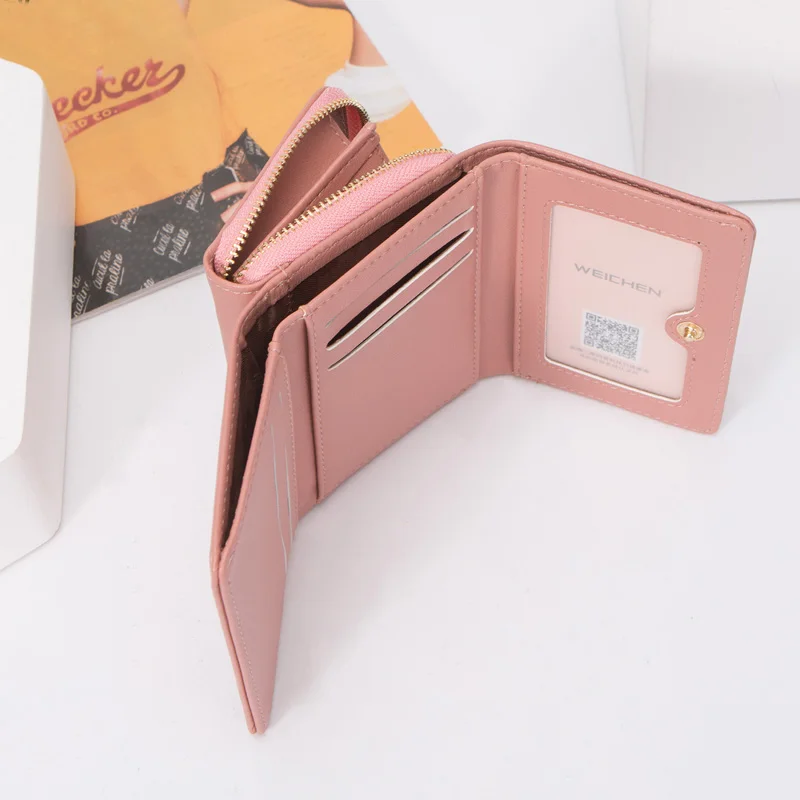 WEICHEN Trifold маленький кошелек для женщин с сердечком женские кошельки женский