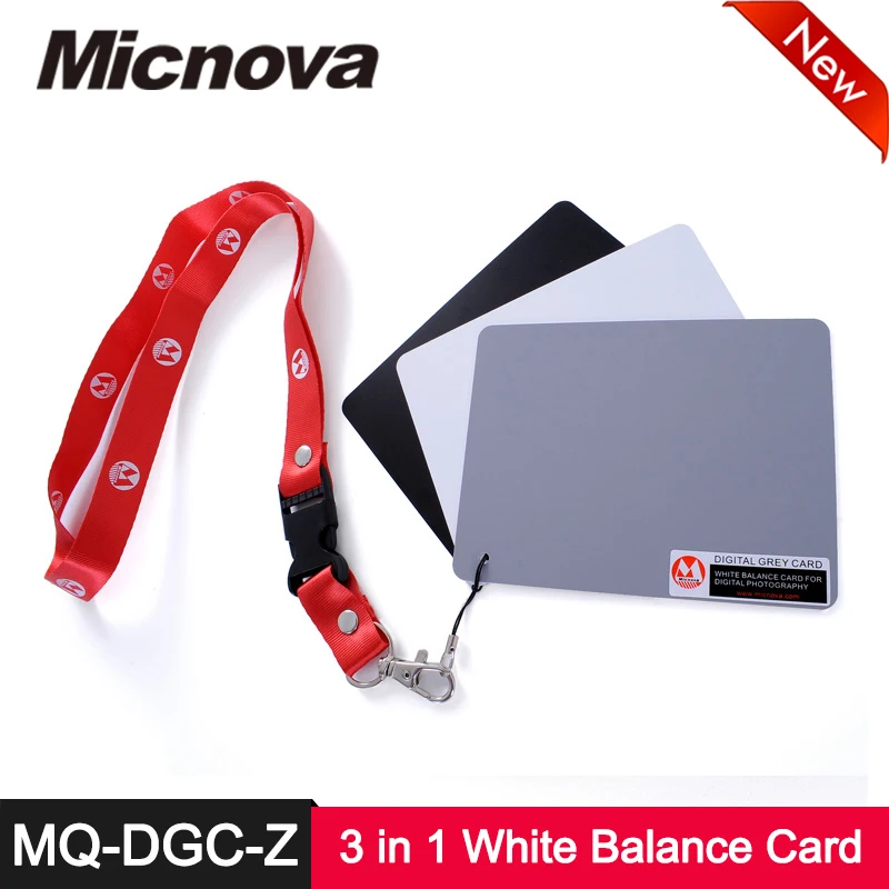Micnova MQ DGC Z 3 в 1 Баланс белого белый черный серый карта 18% серые карточки среднего
