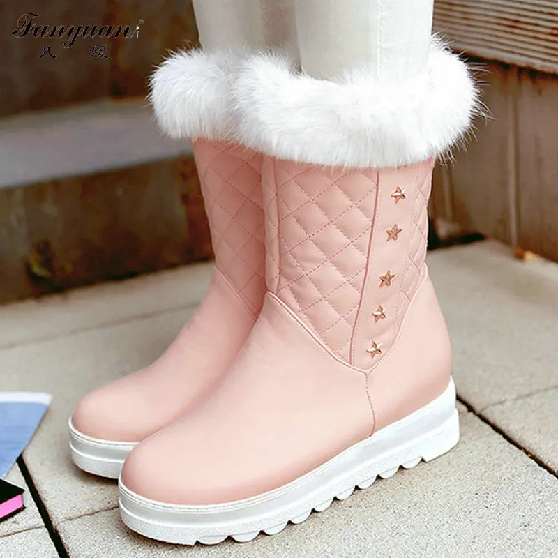 Новинка 2017 года модная зимняя дамская обувь с круглым носком в корейском стиле