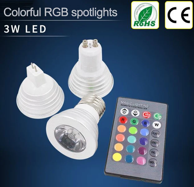 Светодиодная RGB лампа 3 Вт прожектор цветной светодиодный Вт|light spotlights|spotlight 3wled rgb
