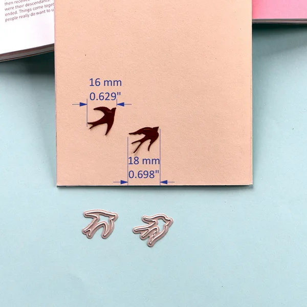 2pcs swallows DUOFEN металлические режущие штампы маленькие Летающие птицы Орел Морская Чайка Ласточка голубь трафарет Сделай Сам скрапбук бумажный альбом Новинка - Цвет: 2pcs swallows