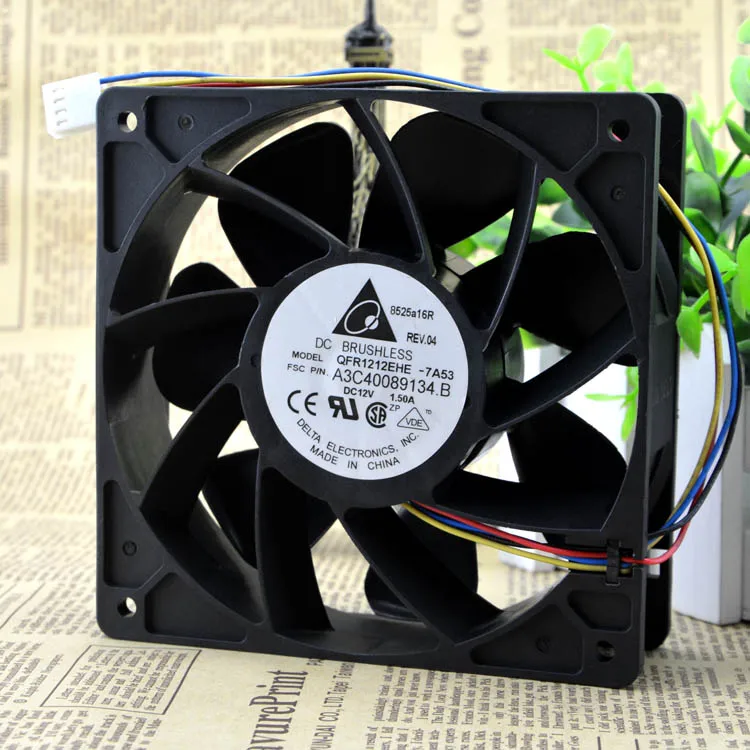 Новый оригинальный QFR1212EHE 12038 12V1.5A 4 контактный PWM вентилятор|Кулеры и системы