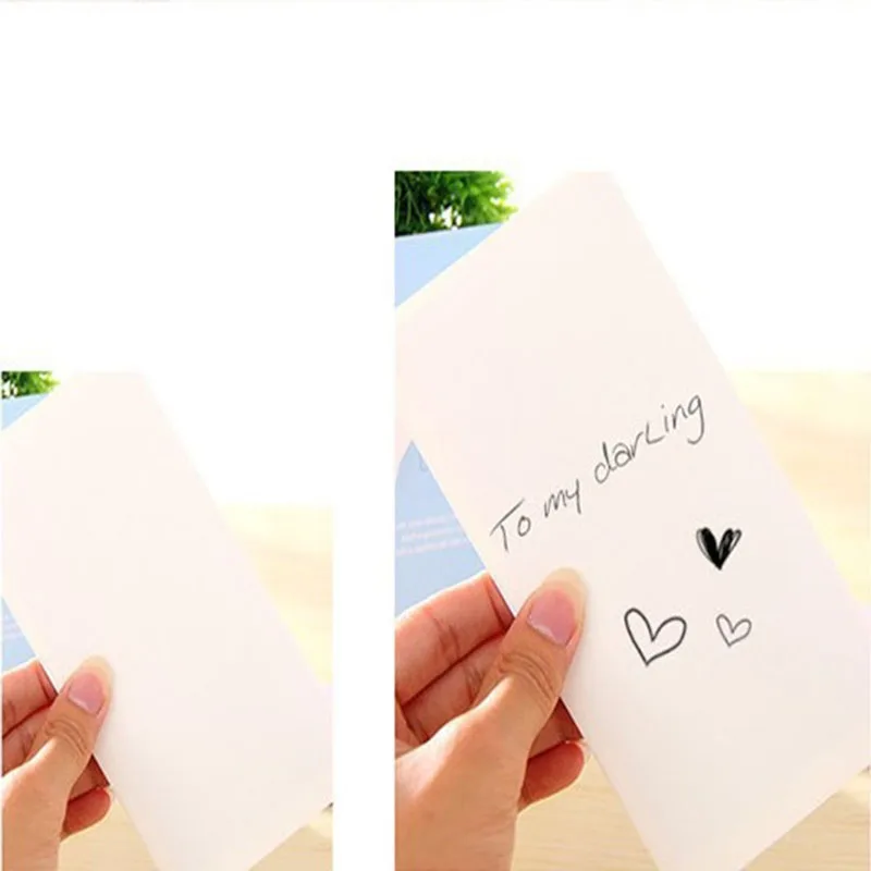 40 шт милые поздравительные открытки 3D сердце и крылья Креативный дизайн на день